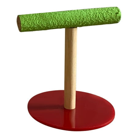 Anself Bird Training Stand Bird Playstand T Shape Grinding Bird Perch Bird Cage Toys