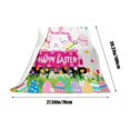 thumbnail image 3 of Happy Easter Bunny Egg Pattern Blanket Throw, Flannel Blanket for Living Room Sofa Bedroom Decoration, 39"x27.5", 3 of 7