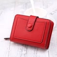 thumbnail image 2 of Mini Porte-Monnaie de Luxe, Porte-Carte Hasp, Portefeuille Dame, Rouge, 2 of 5