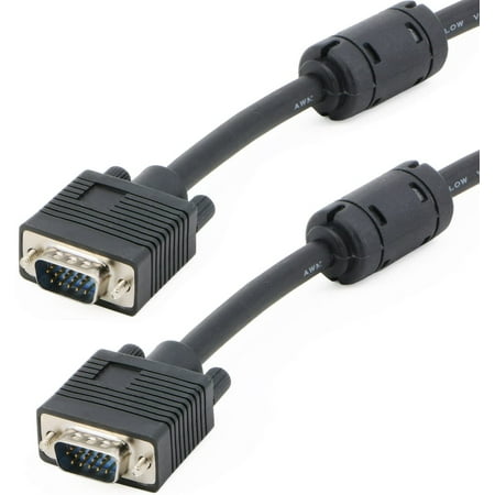 Cmple - SVGA/VGA Cable Male To Male Computer Monitor Cables VGA Video Adapter Ferrite Cores Support 1080p Full Hd Laptop Pc Projector Hdtv Display 10 Feet