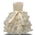 thumbnail image 5 of URMAGIC 3-10Y Child Girls Sleeveless 3D Lace Flower Princess Dress Ruffles Bridesmaid Wedding Birthday Dresses, 5 of 5