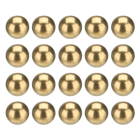 Uxcell 20 Pcs Bearing Balls, 8mm Diameter Precision Solid Brass Bearing Balls Industrial Brass Ball Spheres for Machinery, Automotive, and DIY