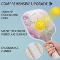 thumbnail image 2 of Pickleball Paddles Set Of 2, Fiberglass Surface, Spring Flowers Floral Print, 4 Balls & Bag, 2 of 5