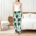 thumbnail image 5 of Pajama Pants Women, Cute cartoon eyes green Sweatpants Soft Sleep Lounge Pants, Casual PJ Bottoms Pants with Pockets, 5 of 5