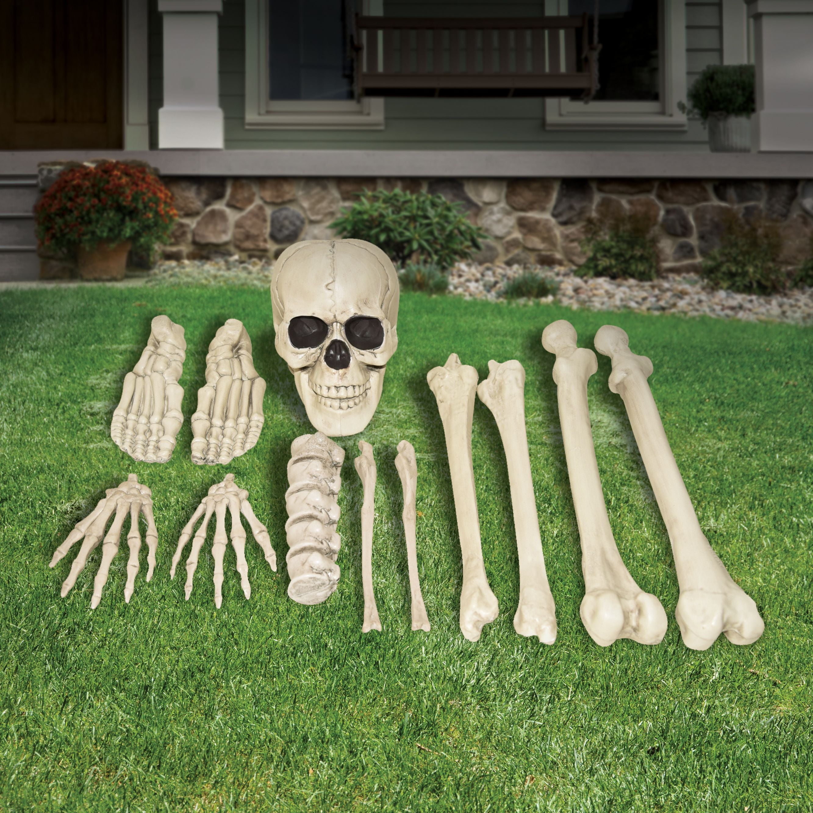Skeletal Remains//Bag of Bones for Miniature Garden or Halloween