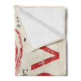 thumbnail image 2 of Love Soft Flannel Fleece Throw Blanket, Vintage Love Lettering with Abstract Backdrop Celebration Emotions, Cozy Plush for Indoor and Outdoor Use, 50" x 70", Beige Vermilion Black, by Ambesonne, 2 of 5
