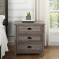 thumbnail image 4 of Walker Edison Farmhouse 3 Drawer Nightstand, Grey Wash, 4 of 12