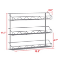 thumbnail image 4 of Auledio 2-Pack Spice Rack Organizer, 3-Tier Wall Mounted Storage Rack Hanging Rack for Cabinets, Cabinets, Pantry Doors Bathroom Shower, Silver, 4 of 7