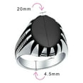 thumbnail image 4 of Bling Jewelry Mens Animal Claw Large Oval Black Onyx Signet Ring Oxidized Silver Handmade In Turkey, 4 of 7
