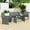 Navy+Gray, variant on Costway 4 PCS Patio Conversation Set with Seat Cushions & Tempered Glass Tabletop, Porch Black+Black