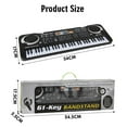 thumbnail image 5 of fastboy Piano Électrique 61 Touches avec Microphone Orgue Électronique Multifonction Clavier Numérique USB Instrument de Musique pour Enfants Jouet Éducatif Noir, 5 of 5
