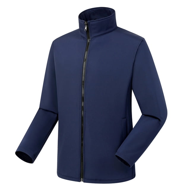 LSLJS Mode Femme Polaire Couleur Unie Manches Longues Veste Interchangeable Chemise d'Hiver Blouse (Marine, P)