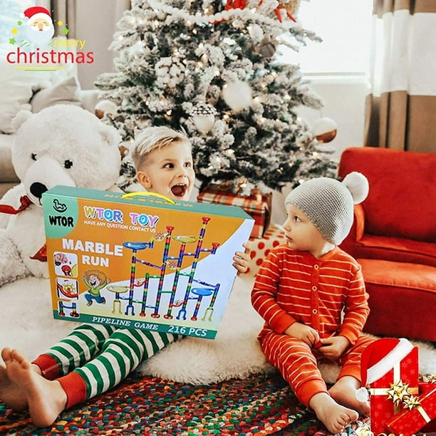 Toys 216Pcs Kids Toys Marble Run Super Set Toys Marble Maze Game