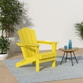 thumbnail image 3 of SONGMY Folding Adirondack Chair, HDPE All-Weather Patio Chairs, Wooden Textured Lawn Chair for Poolside, Backyard, Deck, Fire Pit, Yellow, 3 of 12