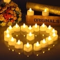 thumbnail image 4 of Velas LED, Velas de Pilas, 24 Piezas, Velas Electricas Sin Humo, Flama Realista con Movimiento. Veladoras LED, para Decoraciones en Hogar, Bodas, Fiestas, Navidad LingWen 1327537067177, 4 of 4