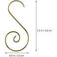 thumbnail image 3 of Esferas Navideñas 100pcs Christmas Ornament S Hooks Christmas Tree Hanger Metal Wire Hanging Balls Hook Xmas Holiday Party Decorations Golden Metal S Hooks, 3 of 3