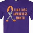 thumbnail image 4 of Inktastic Limb Loss Awareness Prosthetic Leg and Arm Orange Ribbon T-Shirt, 4 of 5