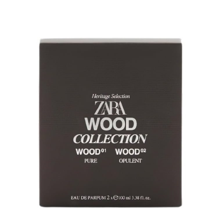 Zara Wood Collection 01 & 02 Perfume Unisex EDP Set 2x 100ML (3.38
