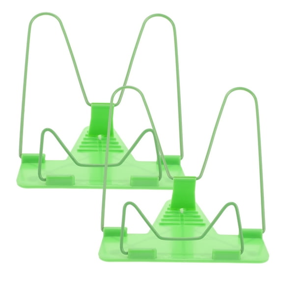 Simple Reading Bookshelf with Angle Adjustable Stand for Home Use Made of Metal and Plastic Green