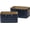 Navy Blue, variant on Storage Baskets for Organizing, 2 Pack, Storage Cube Boxes Luxury Brown Vegan Leather for Closet Shelf Cabinet Bookcase Camel