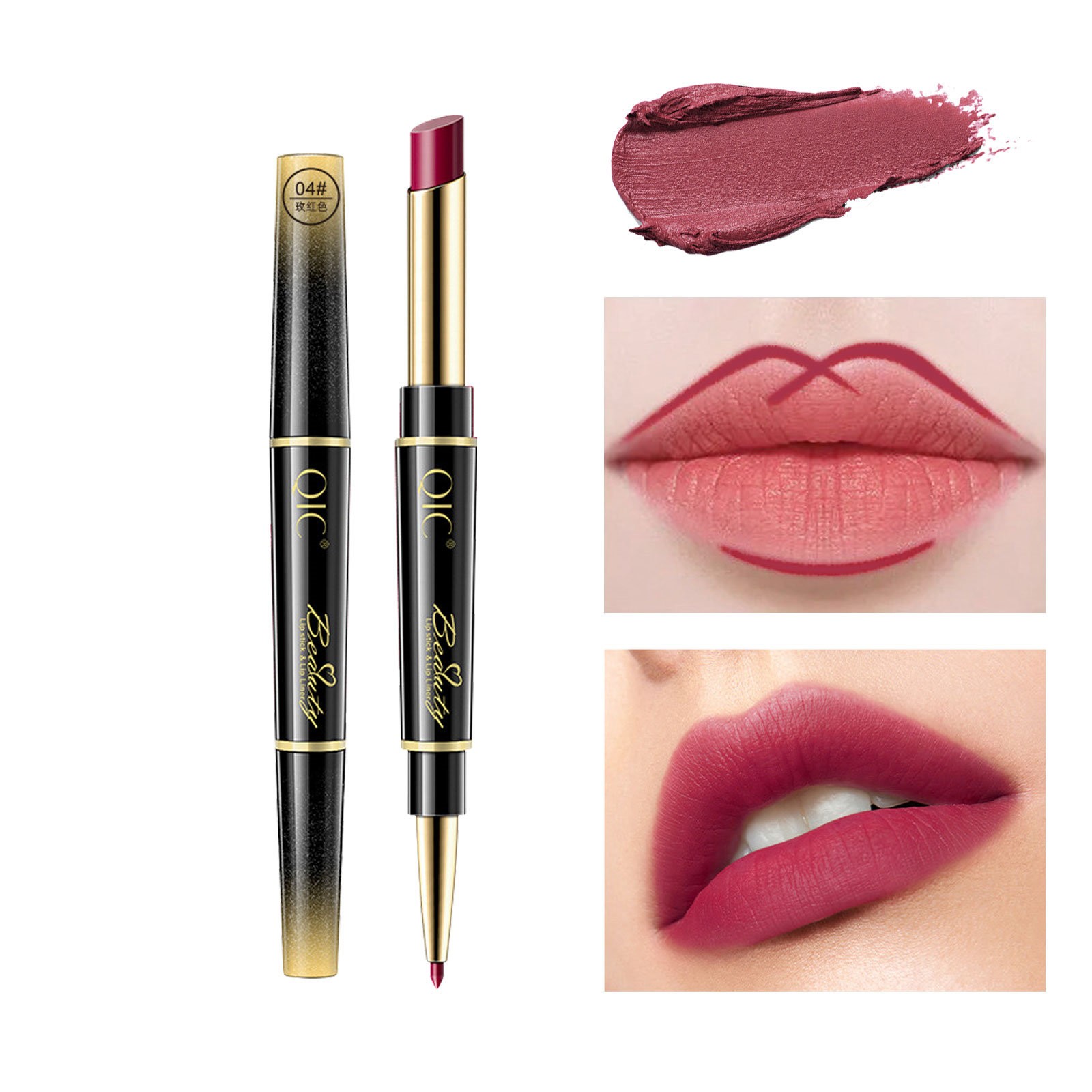 Bllzib Lipstick Pencil, Lip Liner, Dummy Mist, Makeup, Waterproof Lip