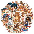 thumbnail image 4 of cartoon Bear Pizza Theme Stickers, Waterproof Bear Pizza Theme Sticker for Water Bottle Laptop Phone Cases Planner Skateboard Luggage Helmet Party Favor Decor, Ideal for Adults Teens Teacher Rewards, 4 of 9