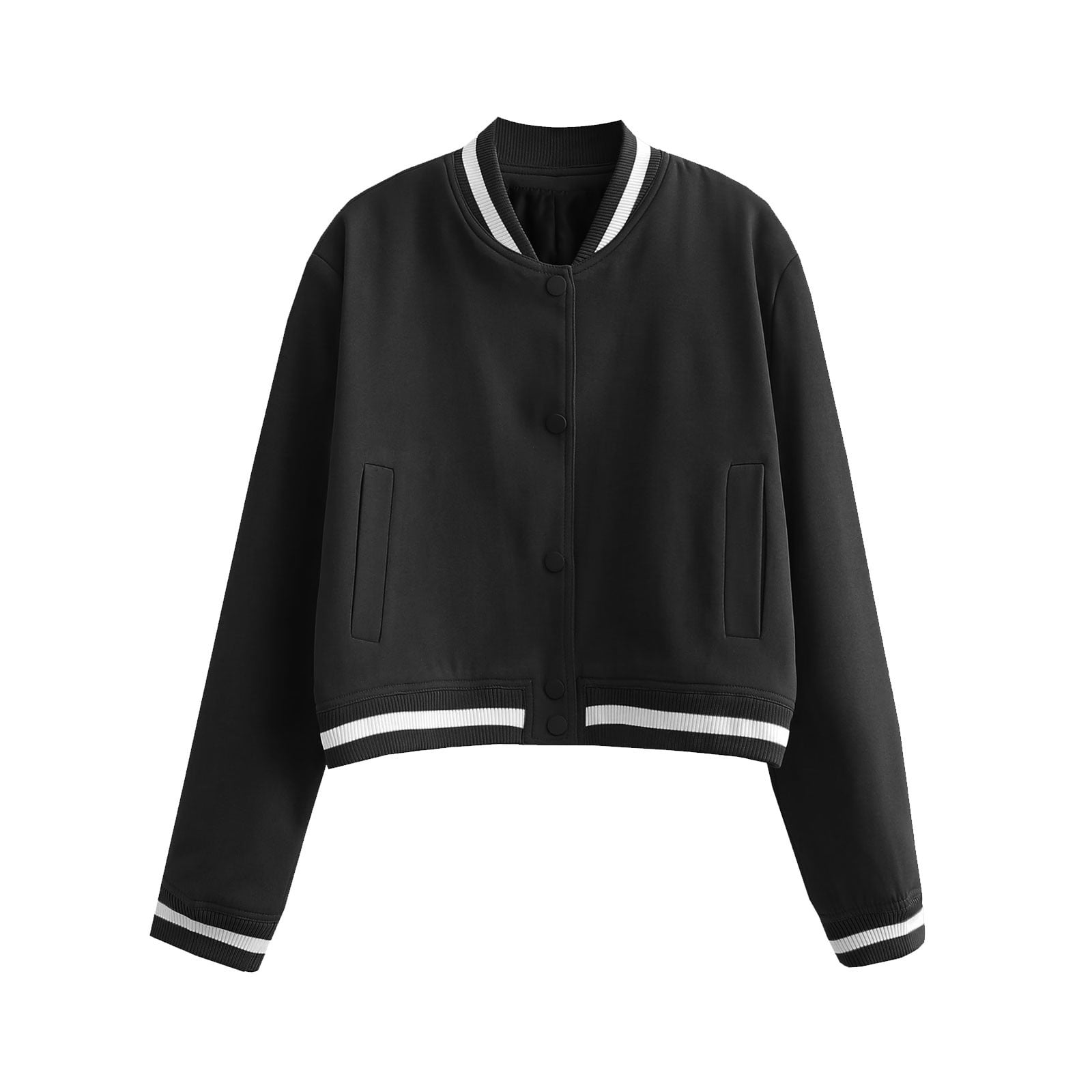 Bowake Women's Bomber Jacket 2023 Dressy Casual Button down