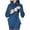 Blue, variant on Women Maternity Long Sleeve Tops, Comfort Knitting Cotton Pullover Half-Turtleneck Breastfeeding Tee Tops Black Size S