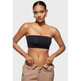 thumbnail image 4 of Sostén Bandeau INLYRIC Sin Costuras, Sin Tirantes, Elástico, Negro, Talla L, 4 of 6