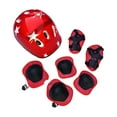 thumbnail image 1 of Casco de bicicleta Zulema 7 unids/set ajustable para niños Rojo, 1 of 8