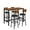 Rustic Brown, variant on 5 Piece Dining Table Set, Kitchen Dining Table and Chairs Set for 4, Modern Counter Height Table and 4 Upholstered Chairs, Home Dining Set for Small Space, Breakfast Nook, D7155