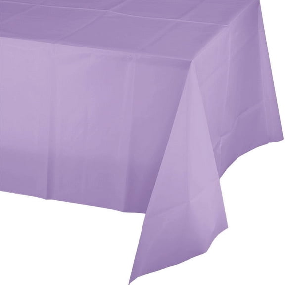 12 Count Bulk Pack Luscious Lavender Plastic Table Covers 54 inch x 108 inch