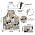 thumbnail image 3 of Cavalier King Charles Spaniel Dog Flower Apron-Garden Aprons for Women with Pockets-Cotton Linen Waterproof Kitchen Cooking Gardening Aprons Adjustable for Kitchen,Cooking,BBQ and Salon 33x27 Inch, 3 of 7