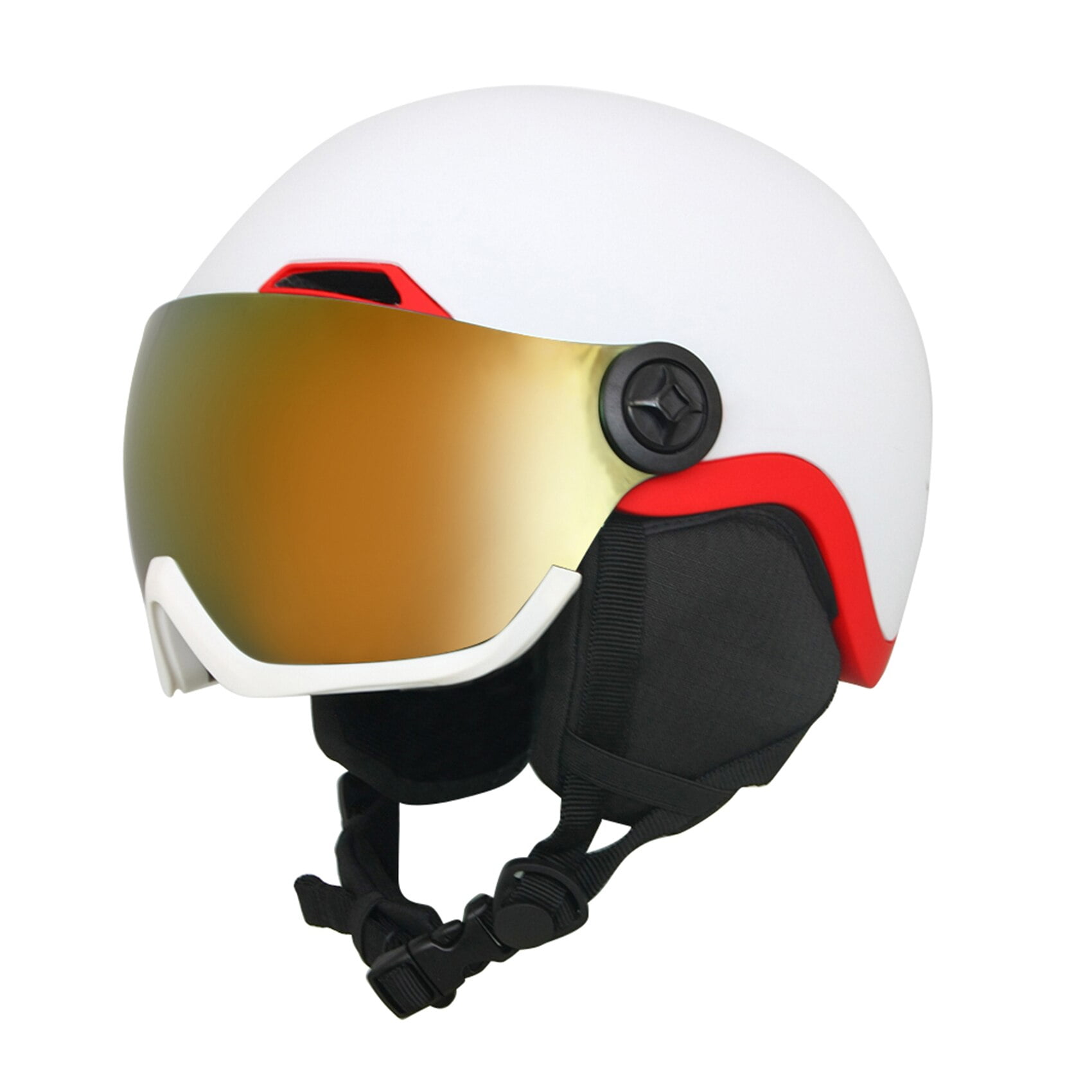EnzoDate Ski Snow Helmet with Integrated Goggles Shield 2 in 1