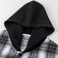 thumbnail image 3 of QHFBli Mens Flannel Hoodie Shirts Casual Button Down Plaid Shirt Jackets for Men Long Sleeve Stylish Hooded with Pocket, 3 of 8