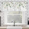 thumbnail image 7 of Sage Green Eucalyptus Leaves Floral Kitchen Curtains Valances for Windows Spring Summer Flowers Leaf Window Curtain 54x18 Inch Short Rod Pocket Valance 1 Panel for Living Room Bathroom Decor, 7 of 7