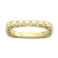 thumbnail image 1 of 925 Sterling Silver Gold Plate Square Stackable Ring, 1 of 7