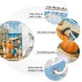 thumbnail image 2 of 60x72 Inch Shower Curtains for Bathroom, Fall Coastal Pumpkins Fabric Bath Curtain Decor, Thanksgiving Nautical Beach Waves Waterproof Restroom Curtains Shower Set Accessories with 12 Hooks 60 Inch, 2 of 6