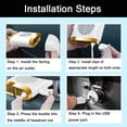 thumbnail image 5 of Car seat backrest 12V Car Seat Clip Fan, Portable AC 12 Volt Fans for Baby,Front seat USB Powered Fan for RV(White), 5 of 5
