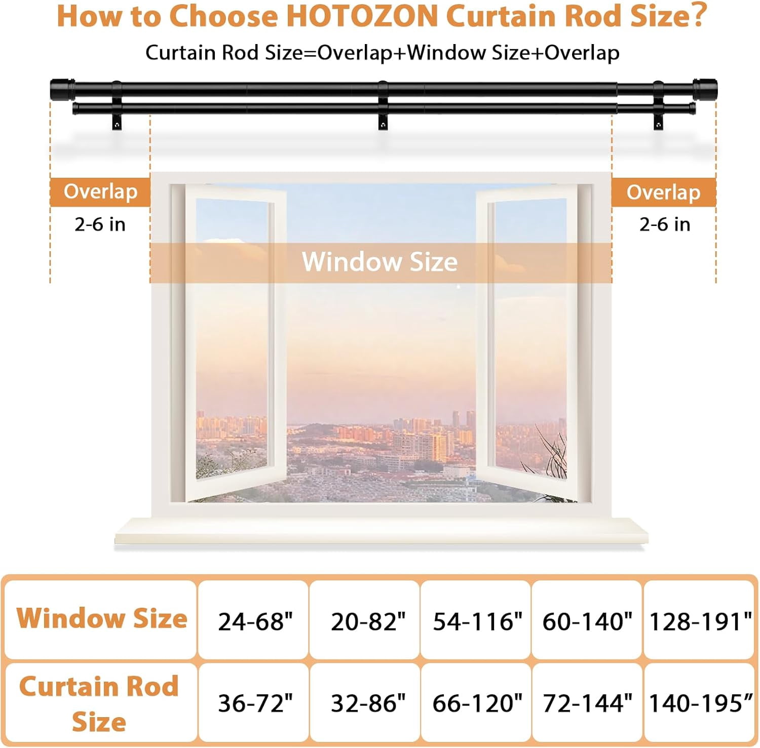 Double Curtain Rod 66 to 120 Inch,  1 Inch Heavy Duty Curtain Rods for Windows, Telescoping Double Drapery Rod with Simple Cap Finials, Bronze