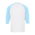thumbnail image 6 of Men's T Shirts 3/4 Sleeve Button Henley Neck Color Block Pullover Tops Lightweight Classic Slim Fit Workout Basic Tees Z002-White XXL, 6 of 6