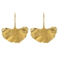 thumbnail image 1 of Pendientes colgantes de moda con flores elegantes de oro, bonitos pendientes de hoja de Metal, joyería de hoja única y elegante, regalo para mujeres y niñas, 1 of 6