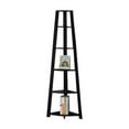 thumbnail image 3 of Home Square 2 Piece Modern Wood Corner Accent Etagere Set in Black, 3 of 3