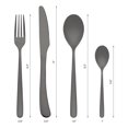 thumbnail image 2 of REGALWOVEN 4 Piece Silverware Set with Serving Utensils, Stainless Steel Flatware, Mirror Polished Cutlery Set for Kitchen Eating Tableware Black 4, 2 of 6