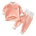 thumbnail image 3 of Durtebeua Two Piece Outfits Girls Toddler Girls Clothes Fall Outfits Baby Pullover Sweatshirt Pants Set Kids Winter Sweatsuit Z02-Pink,18-24 Months, 3 of 5