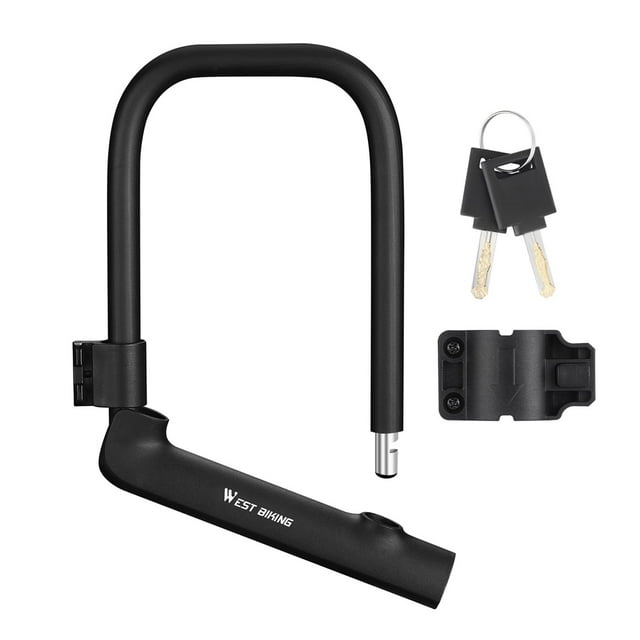 WEST BIKING U type lock,Lock With 2 U-lock Heavy Duty With 2 Lock Duty -theft Lock Bike LockLock Bike Lock U-lock Heavy Duty - Lock Siuke Buzhi U Type Lock