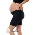 thumbnail image 4 of Ingrid & Isabel Basics Active Maternity Bike Short, Comfortable, Fold Over Panel, Black, 4 of 5