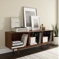 thumbnail image 2 of Crosley Adjustable Furniture Television Stand, Wood Walnut, 22.25" x 60" x 15.75", 48.84 lbs, 2 of 9