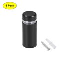 thumbnail image 1 of Tornillos separadores 12x28mm de acero inoxidable negro con accesorios 8 unidades, 1 of 6