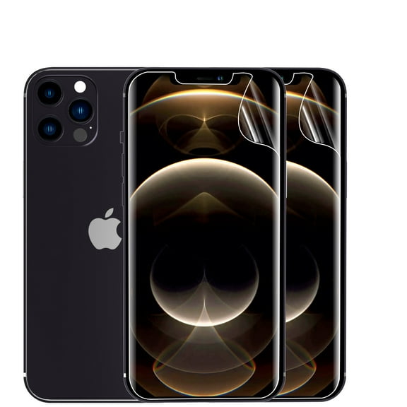 NIFFPD 2 Pack Screen Protector with 2 Pack Camera Lens Protector for iPhone 12 Pro Max, Soft TPU Transparent Protective Screen Protector (Not Tempered Glass)